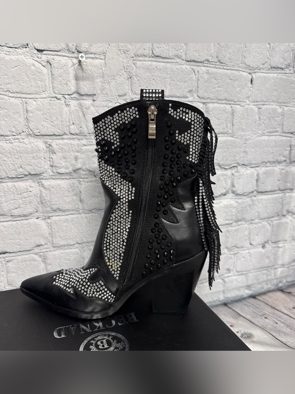 Becknad Rhinestone Cowboy Booties - Picture 8 of 9